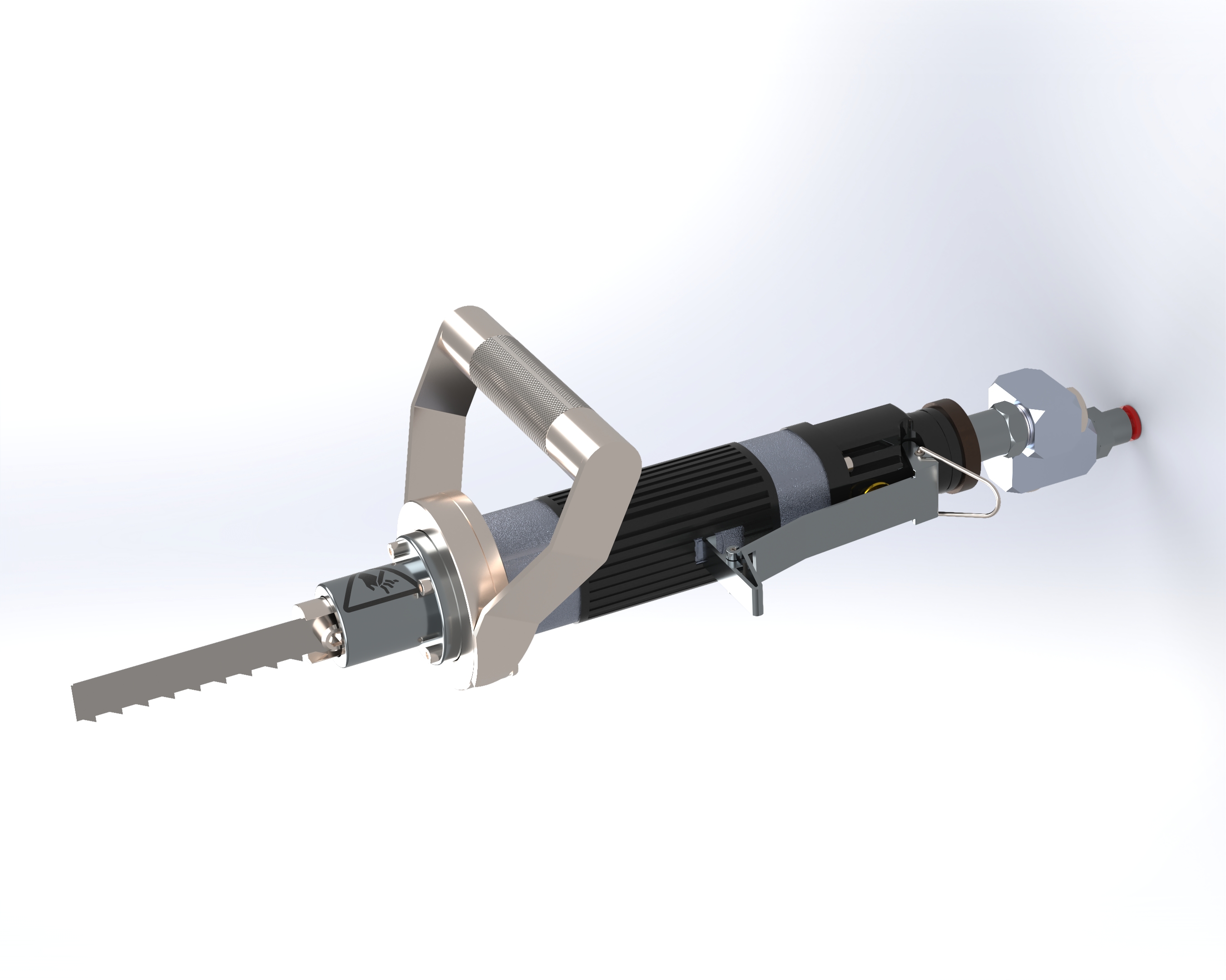 Sierra neumática FGS, render 3D vista general