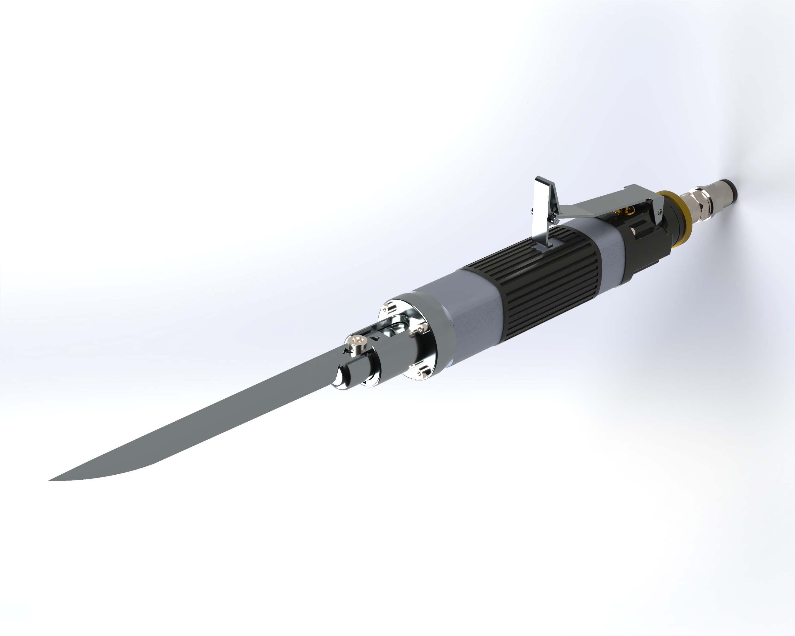 Cuchillo neumático HC Grande, render 3D vista general