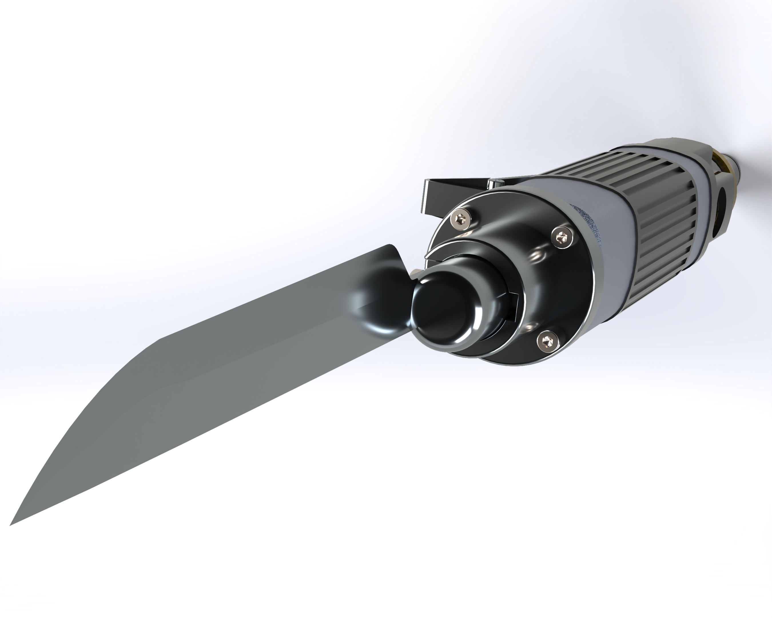 Cuchillo neumático HC Grande, render 3D detalle