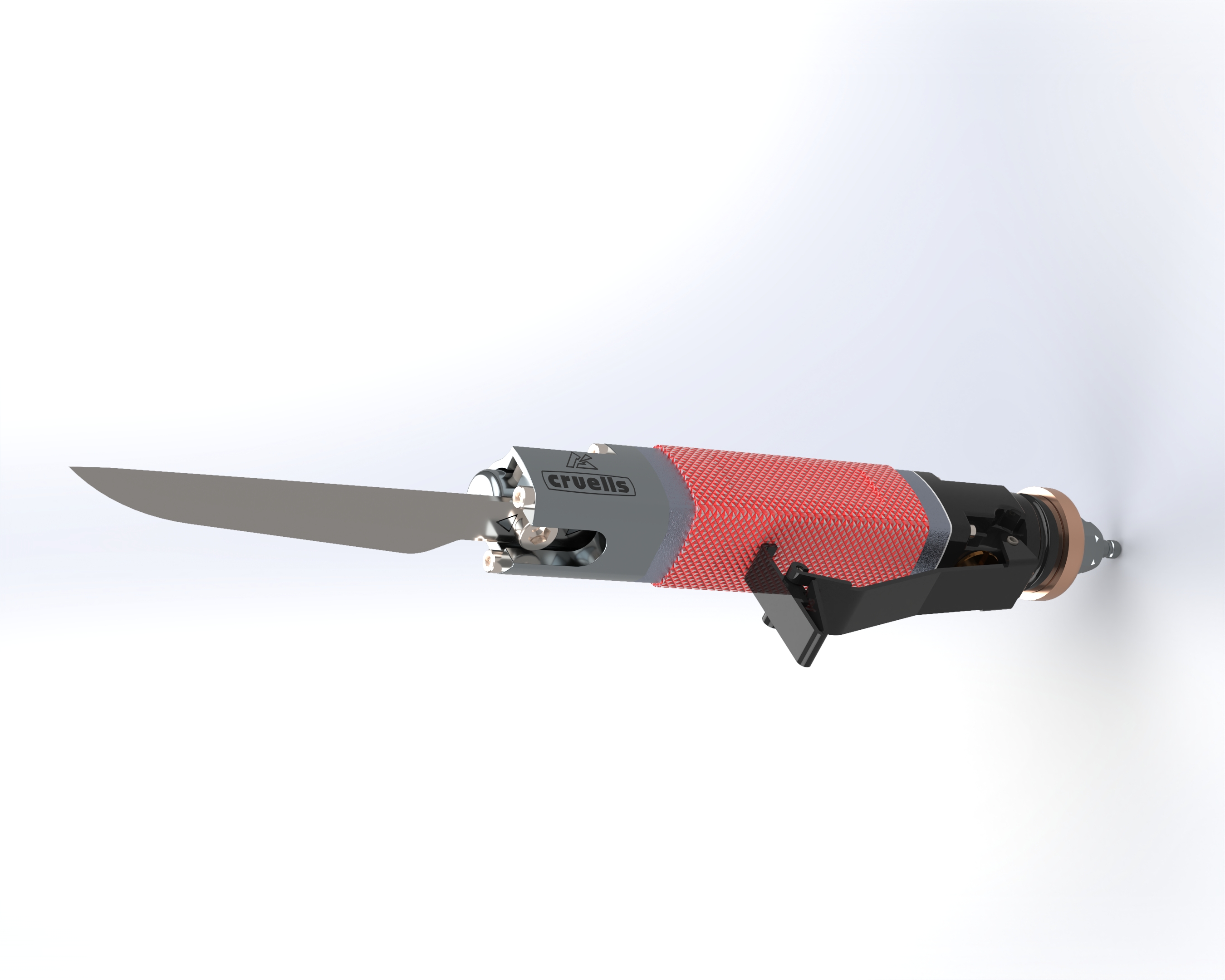 Cuchillo neumático HC Pequeño, render 3D vista general