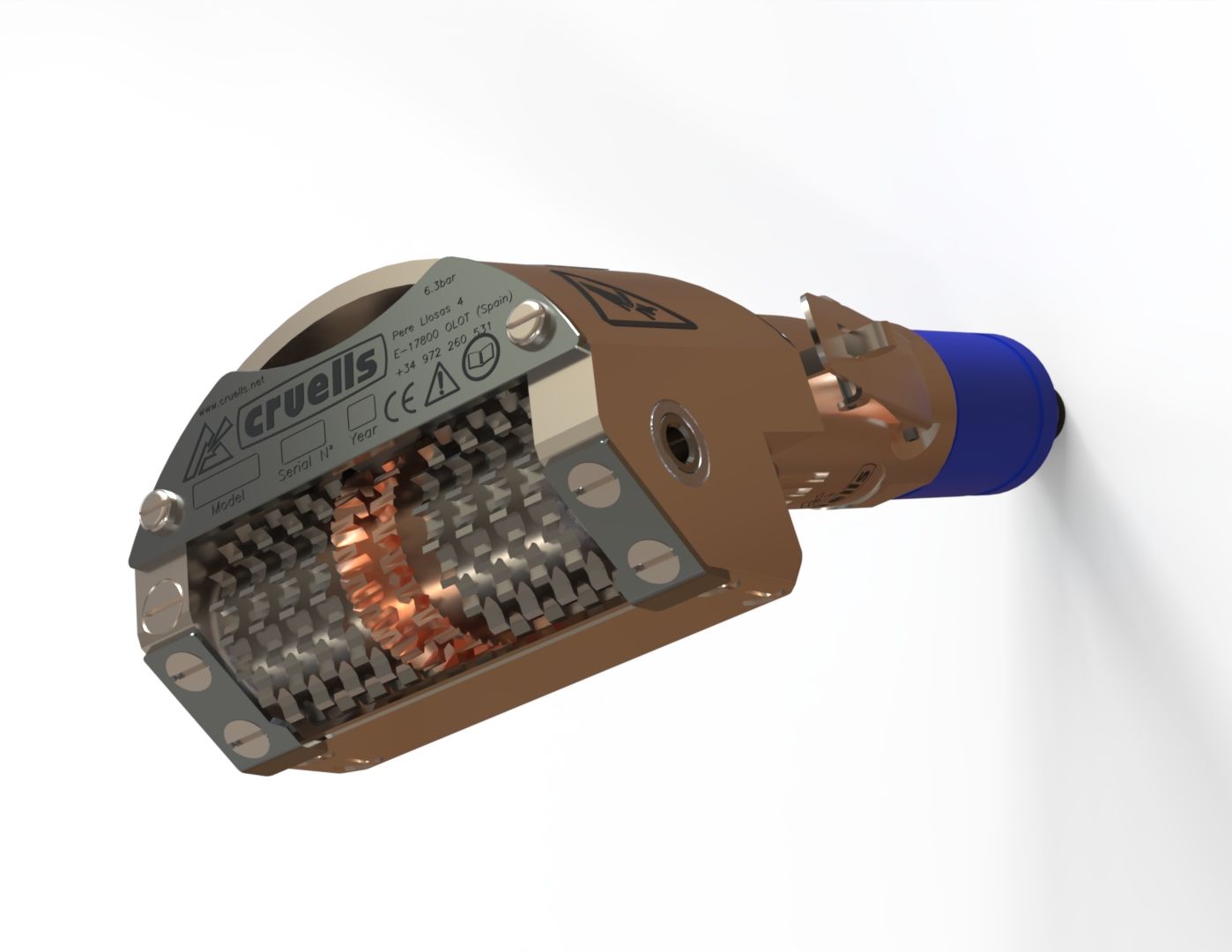 Descortezadora Q-74, vista lateral
