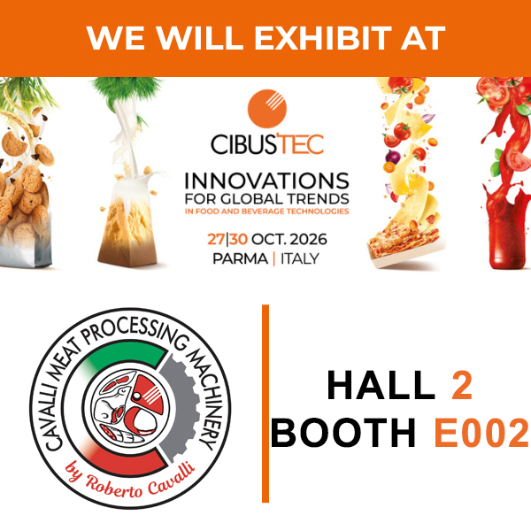 Cibus Tec 2026 – Cavalli Meat Processing Machinery by Roberto Cavalli, Pabellón 2, Stand E002