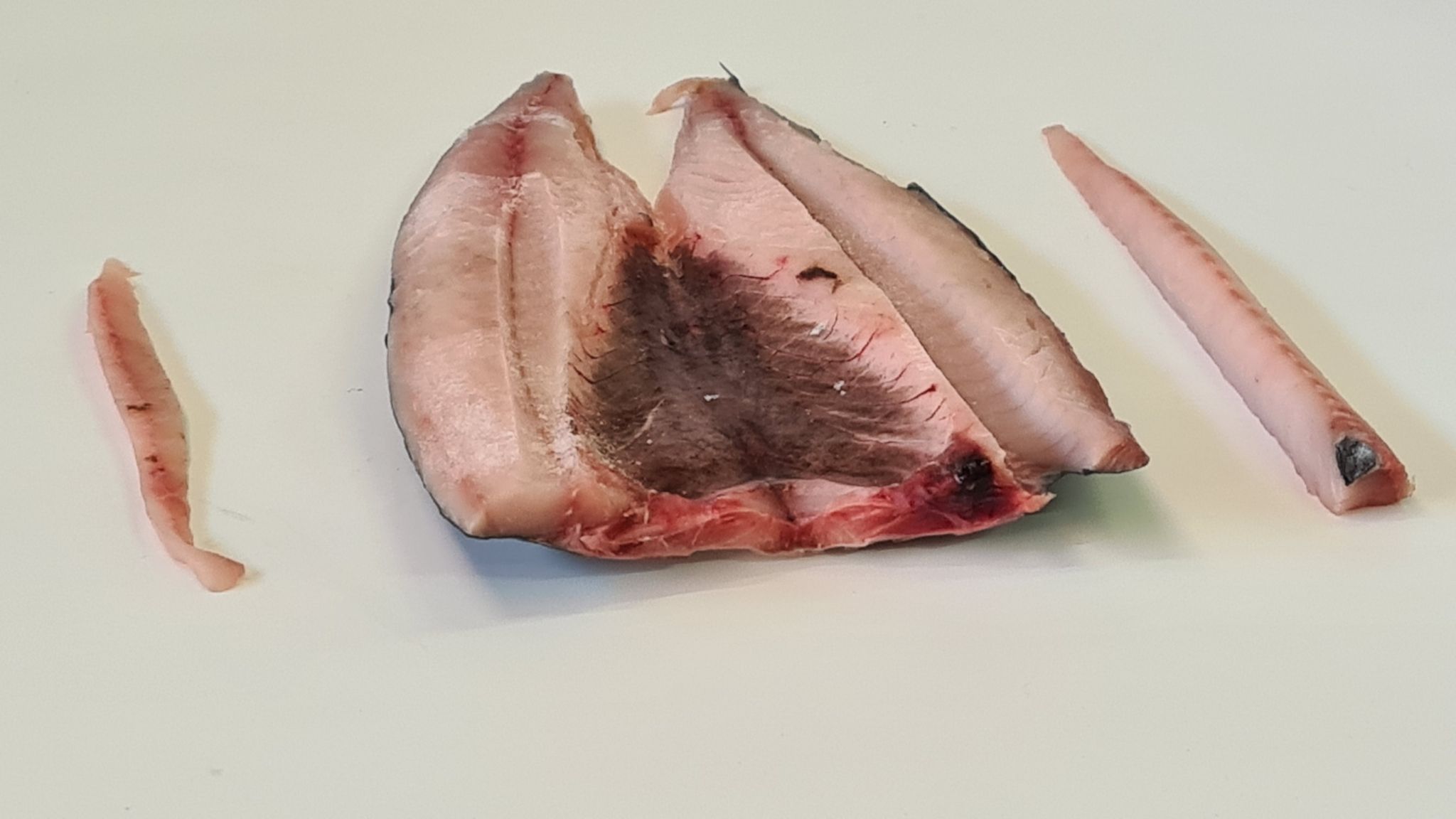 Filete de pescado tras la extracción de la espina con el FCUP